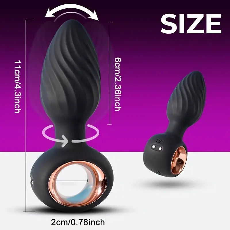 360° Rotating Anal Butt Plug Vibrator Swing Prostate Massager Sex Toy