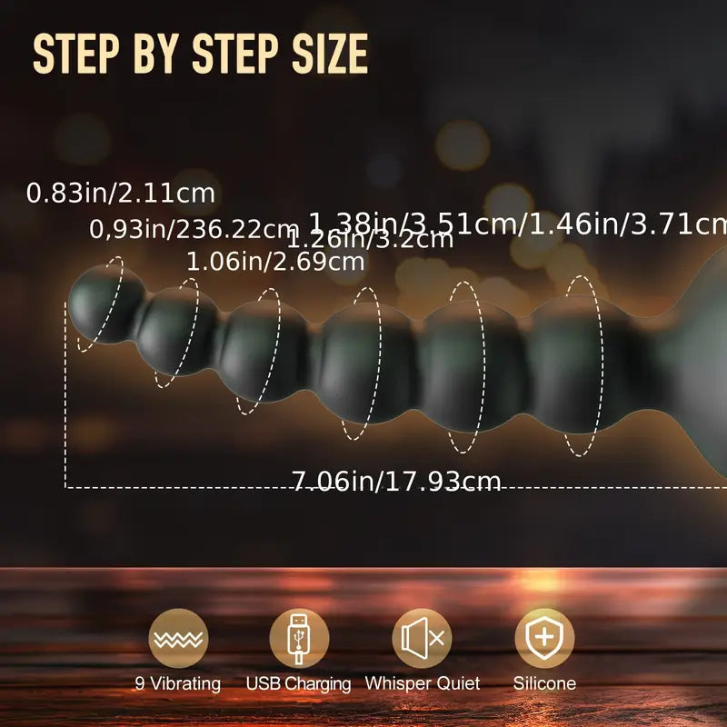 Vibrating Anal Beads Butt Plug Adult Sex Toys Anal Vibrator With 9 Vibrating