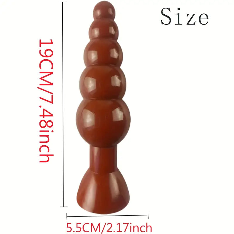 Big Size Silicone Anal Beads With Strong Suction Cup Butt Plug Dildo