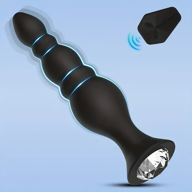 TPR Pagoda Anal Plug Remote Control 10 Frequency Vibration Rear Uterine