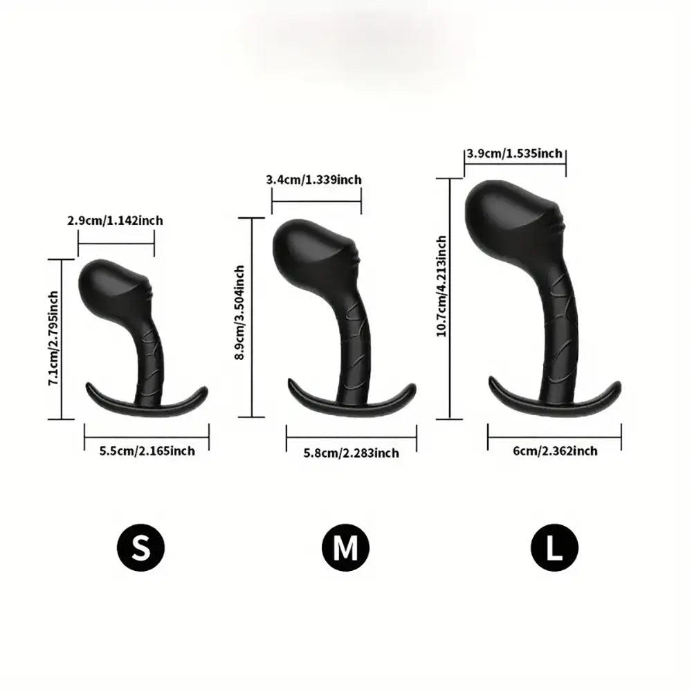 Silicone Anal Plug Set Beginner Anal Training Kit Unisex G-Spot Stimulator