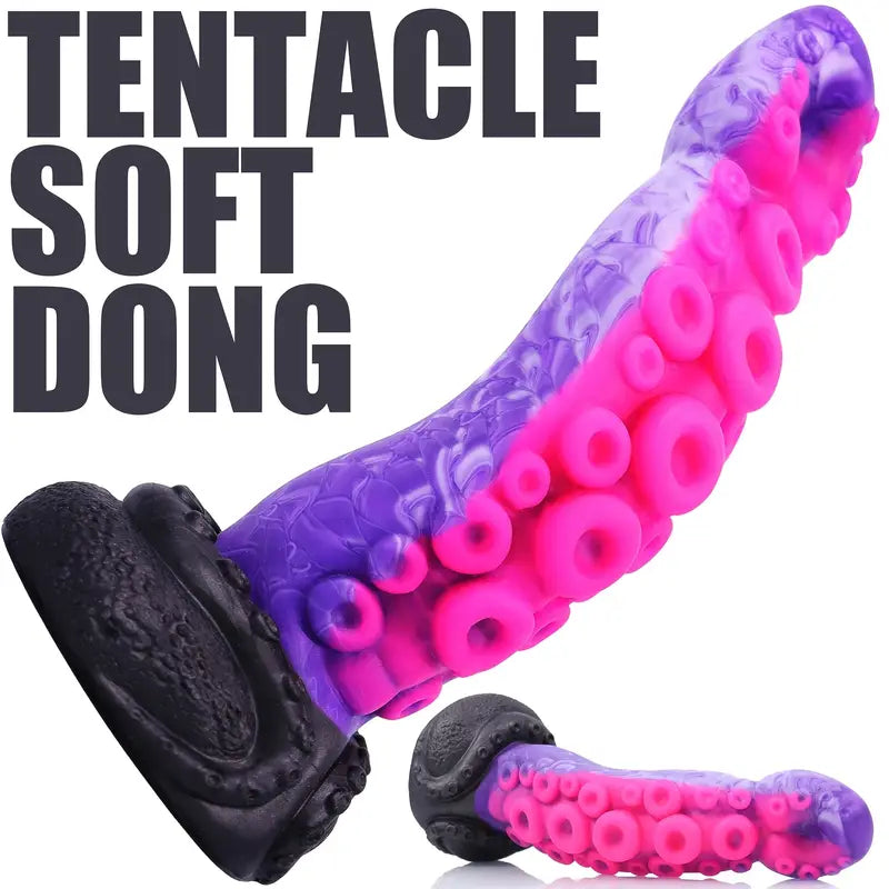 Octopus Texture Tentacle Soft Dong Silicone Hands-Free Anal Plug