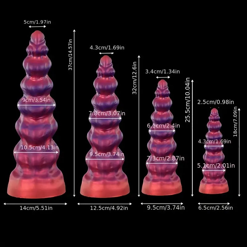 Ultra-soft Liquid Silicone Dildo Large Girth Silicone Anal Plug For G-spot