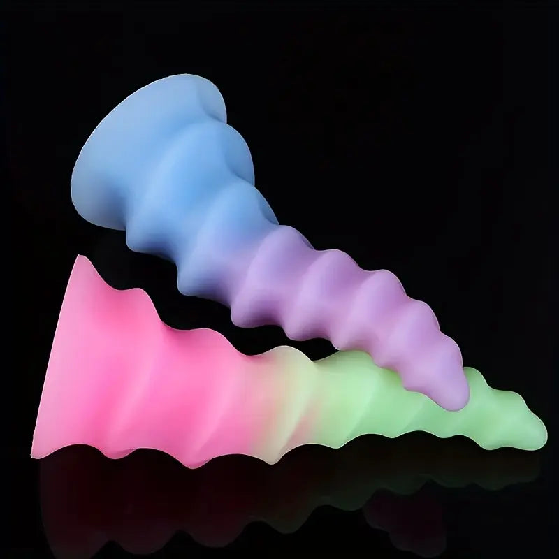 GlowMax Silicone Butt Plug Multi-Color Anal Dildo Prostate Massager