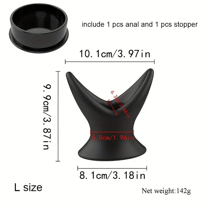 Silicone Hollow Anal Butt Plug Enema Cleaner Expansion Anal Dilator