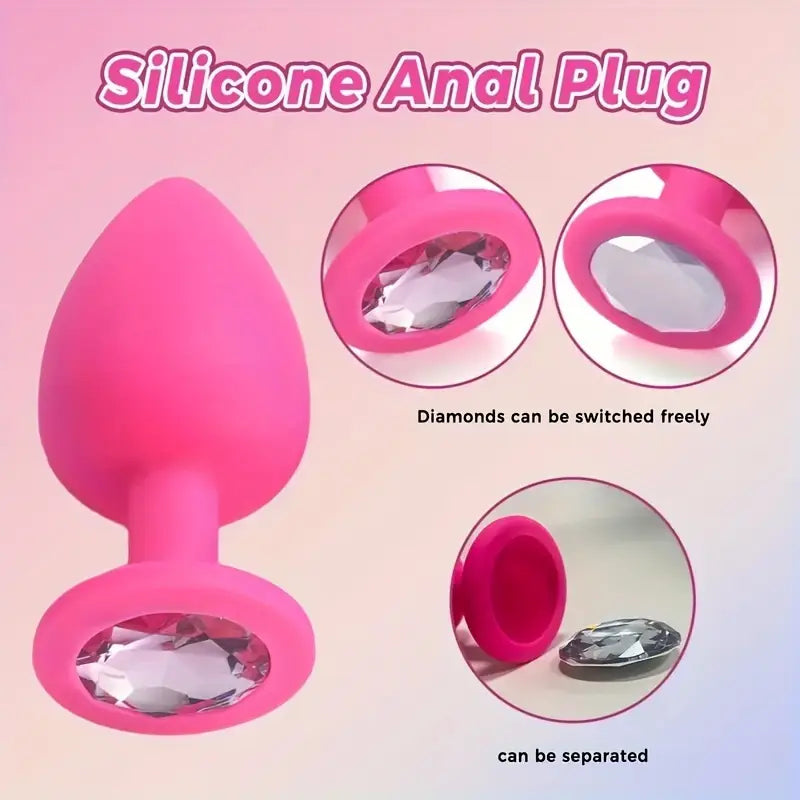 Three Anal Plugs Combination Set For Stimulate Men and Women