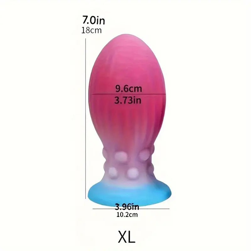 Bright Color Unisex Soft Silicone Anal Plug Toy Anus Dilator Massager