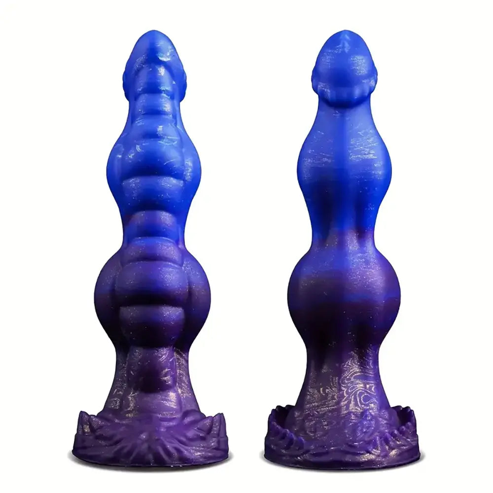 Large Silicone Anal Plug Simulated Dog Dick Knotted Butt Plug