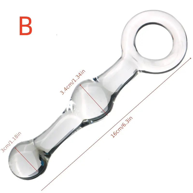 Anal Expander Butt Plug Transparent Crystal Glass Anal Plug For Couple