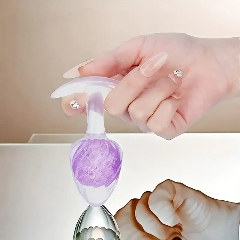 Realistic Anal Plug Liquid Silicone Enhanced Pleasure 4.09in Butt Plug