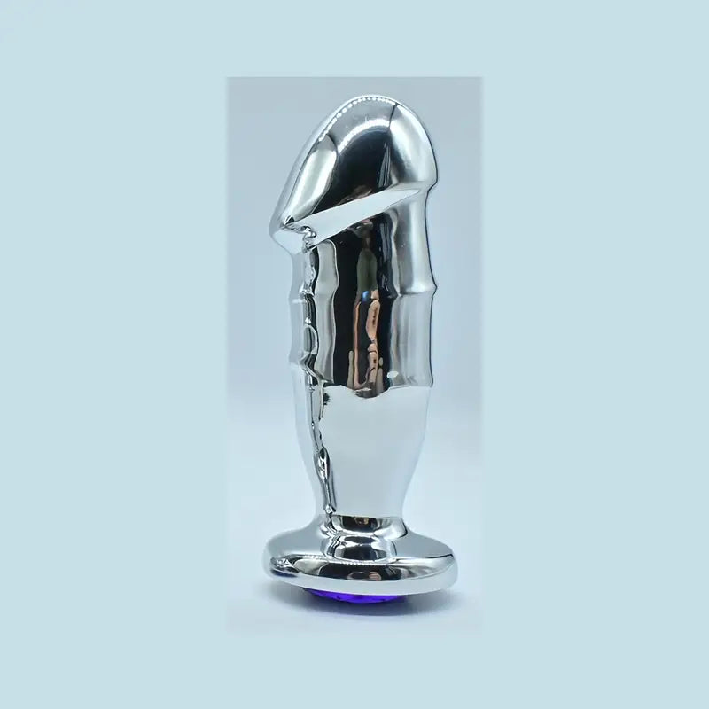 Realistic Golden-colored Metal Anal Plug Suitable For Both Men Women