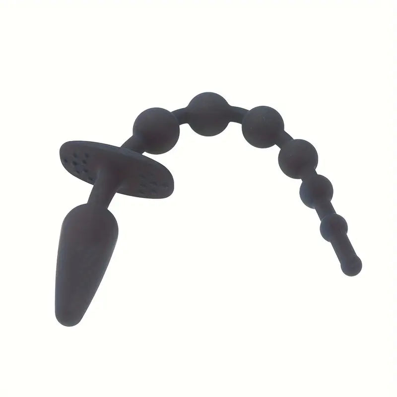 Anal Beads Play Silicone Butt Plug Safe Pull Ring SM Fetish Anal Plug