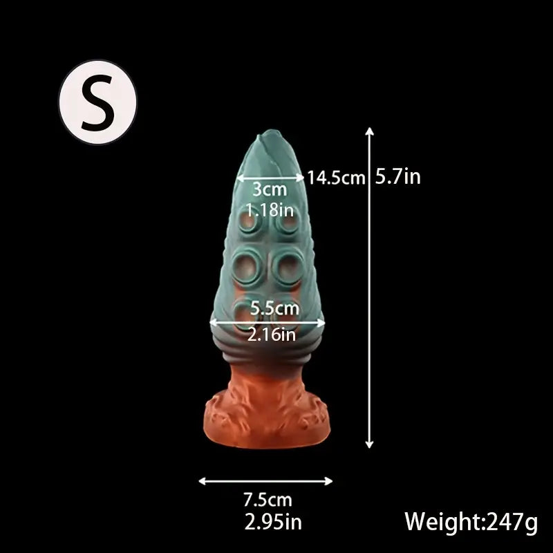Large Diameter Soft Silicone Octopus Anal Plug Gradient Sex Toy
