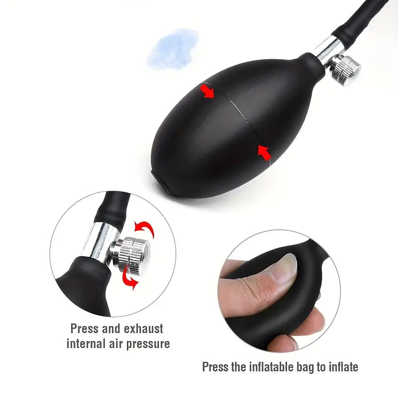 Inflatable Anal Plug Silicone Anal Beads Separate Pump Sex Toy For Men