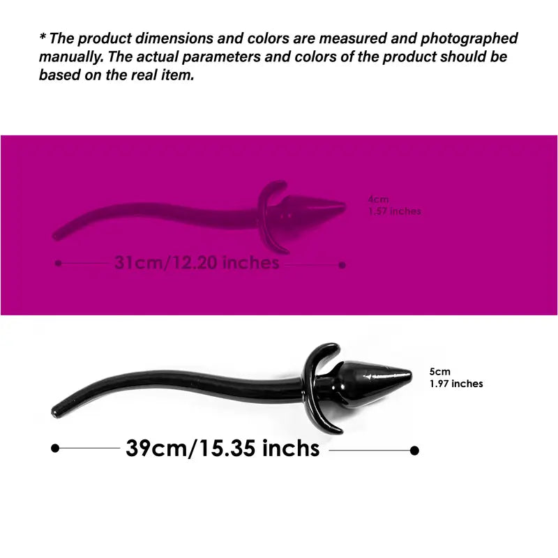 Sexual Disguise Dog Tail Anal Plug Double Head Dual Purpose Dog Tail