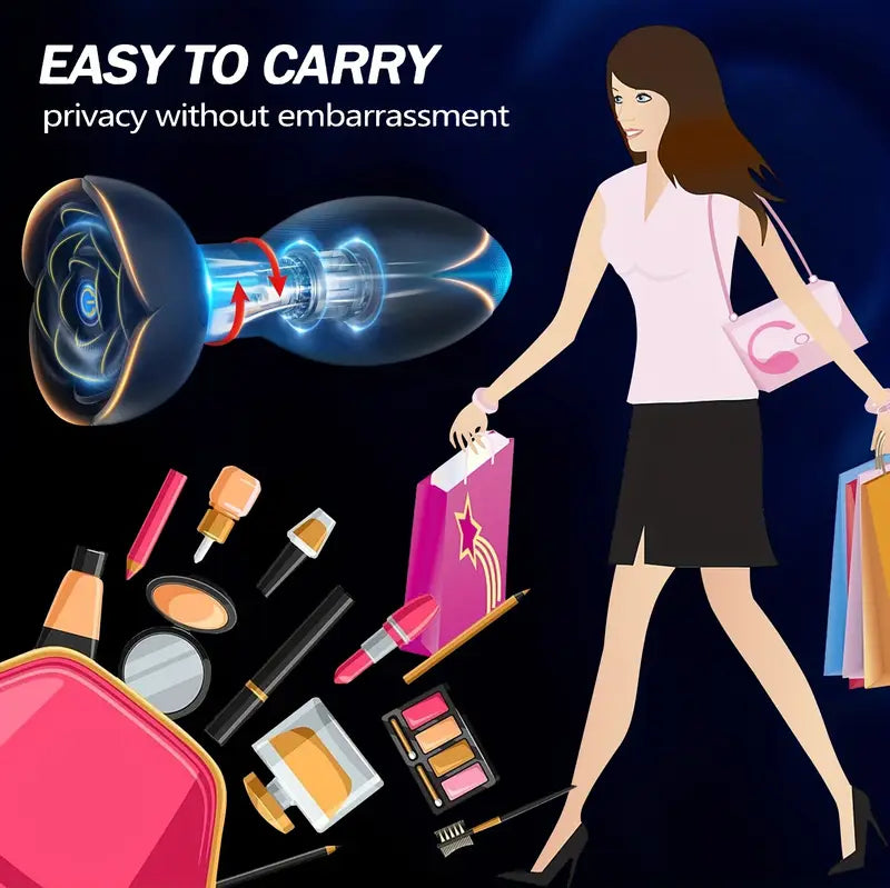 10 Vibrations 10 Rotation Modes Rechargeable G Spot Vibrator Anal Sex Toy