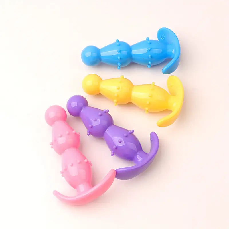 Pink Anal Plug Pull Handle Ergonomic 3-Ball Design For Prostate Massag