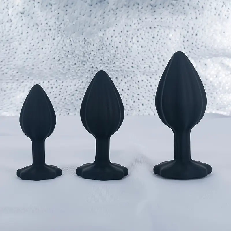 Silicone Anal Plug With Red Diamond Base Small G Spot Butt Plug For Beginners