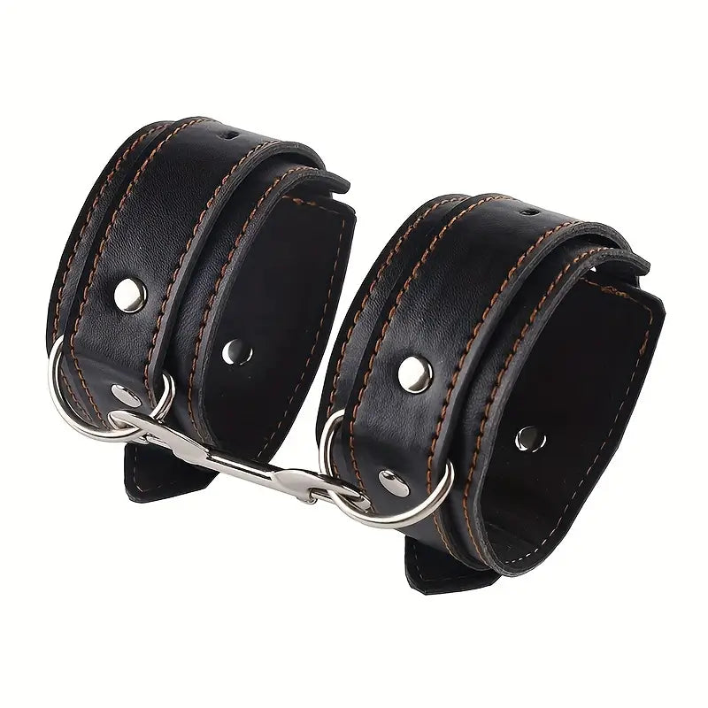 2pcs/set New Sex Backhand Back Gag With Anal Hooks SM Leather Bondage