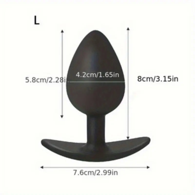 Silicone Ball-Shaped Soft Hand-Washable Smooth Black Anal Plug