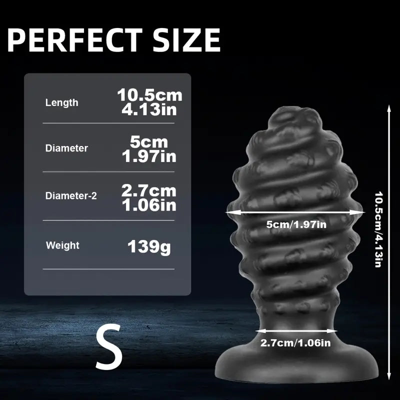 Conch-Shaped Silicone Anal Plug Unisex G-Spot Expandable Butt Sex Toy