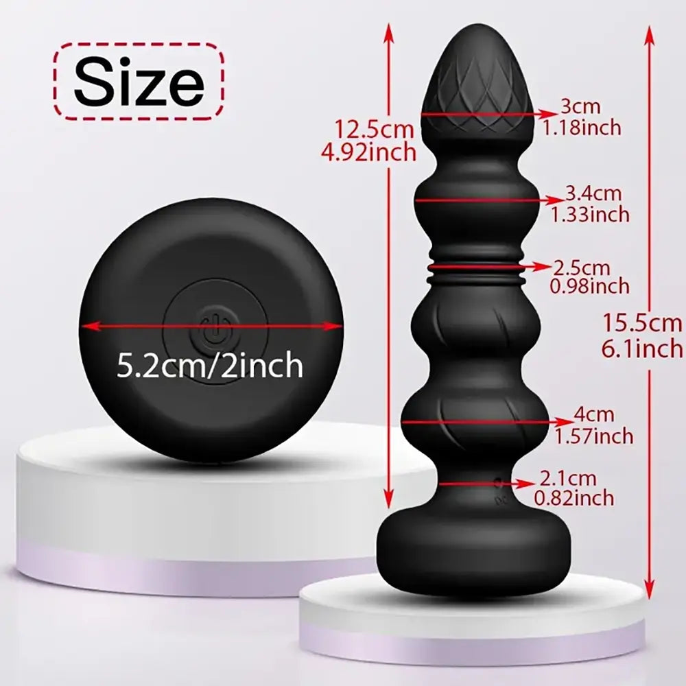 Double Motor Thrusting Sex Toy Anal Sex Toy Vibrating Butt Plug