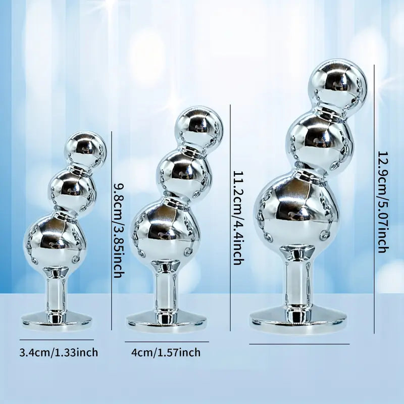 3pcs Set Metal Anal Plugs Sex Toys Iron Tree Blossoms Anal Sex Toy