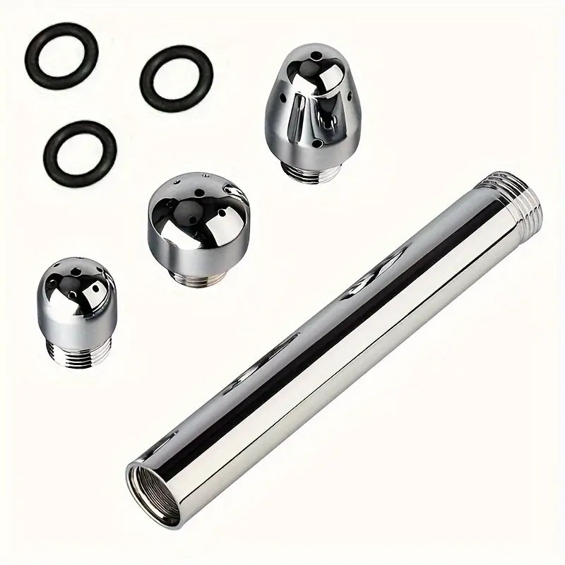 3-in-1 Shower Enema Nozzle Kit Douche Cleaner 3 Interchangeable Heads