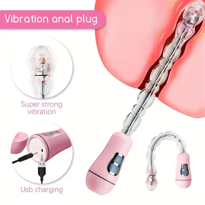 Vibrating Anal Beads 12 Modes USB Rechargeable Anal Sex Toy