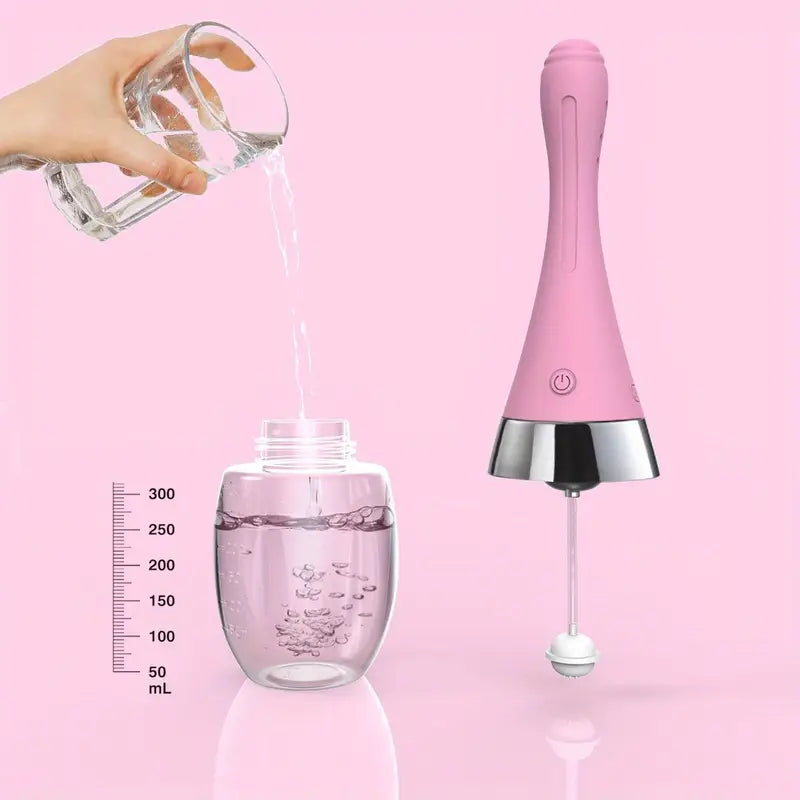 Ergonomic Pink Enema Bulb Textured Grip 3-Level Adjustable Anal Irrigator