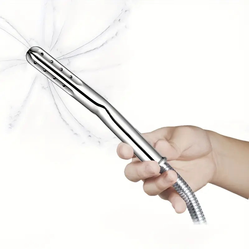 Metal Handheld Showerhead Enema Douche 17-Hole Water Flow Floor Mount