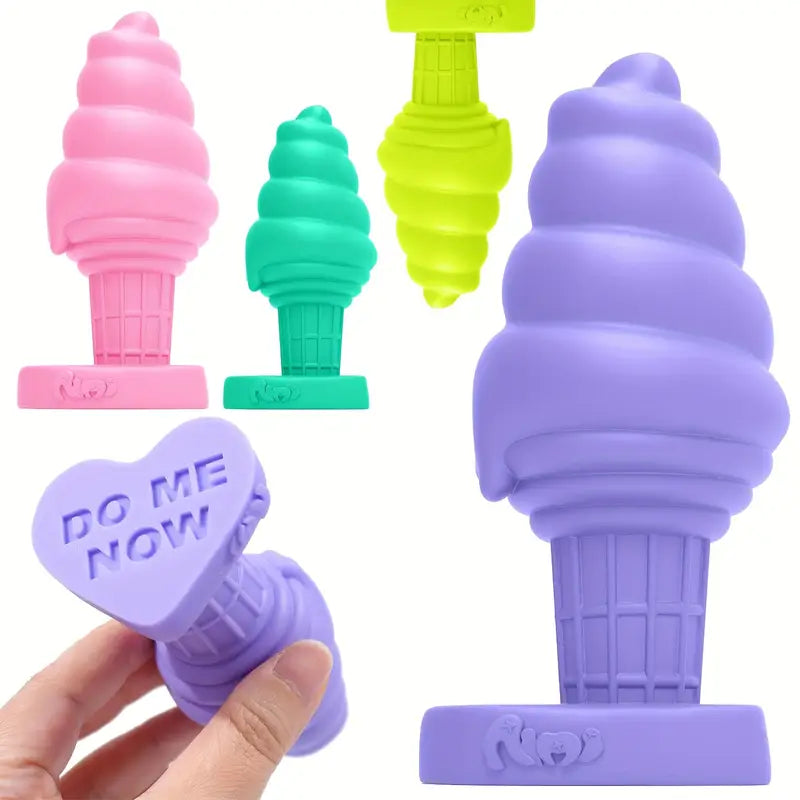 Ice Cream Silicone Butt Plug Soft Anal Sex Toy For Love Masturbation Sex