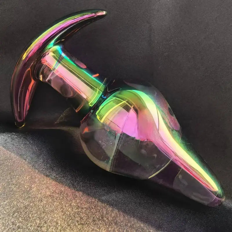 Colorful Large Metal Anal Plug Sex Massager For Female Masturbation