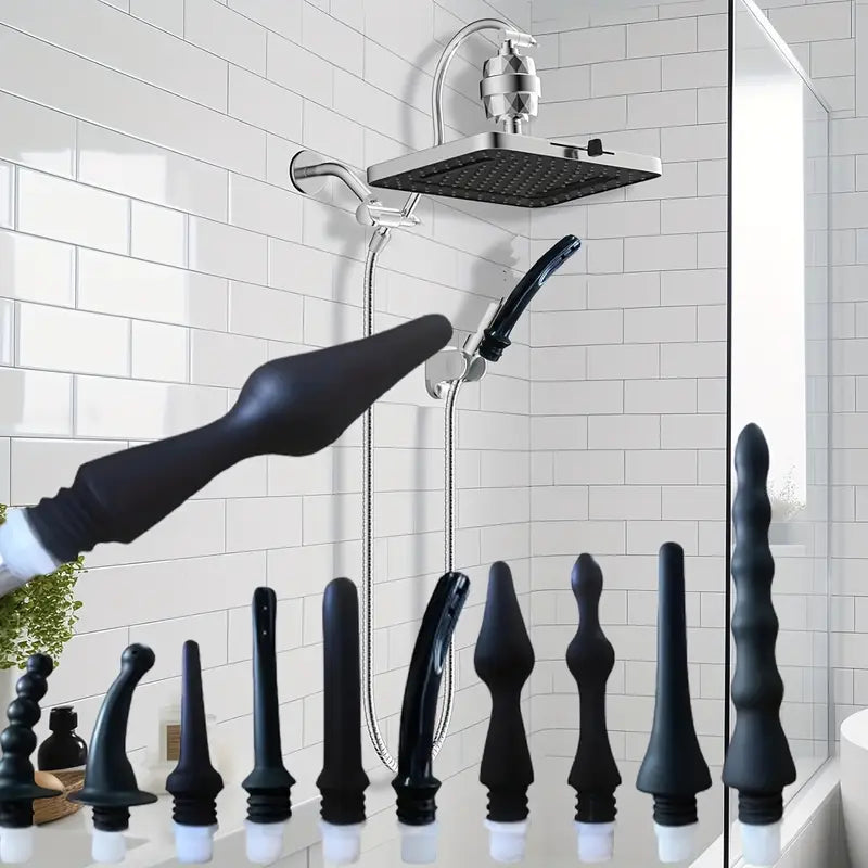 Silicone Enema Kit Non-Electric Colonial Irrigation Set Anal Care Washer