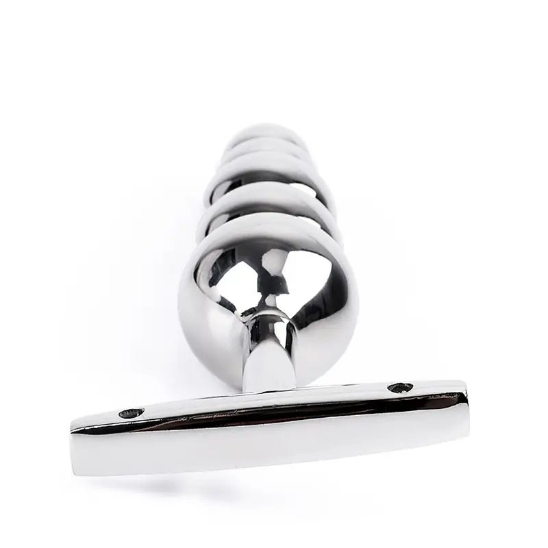 Fetish Kinky Sex Love Anal Beads Metal Butt Plug With 5 Graduated Balls