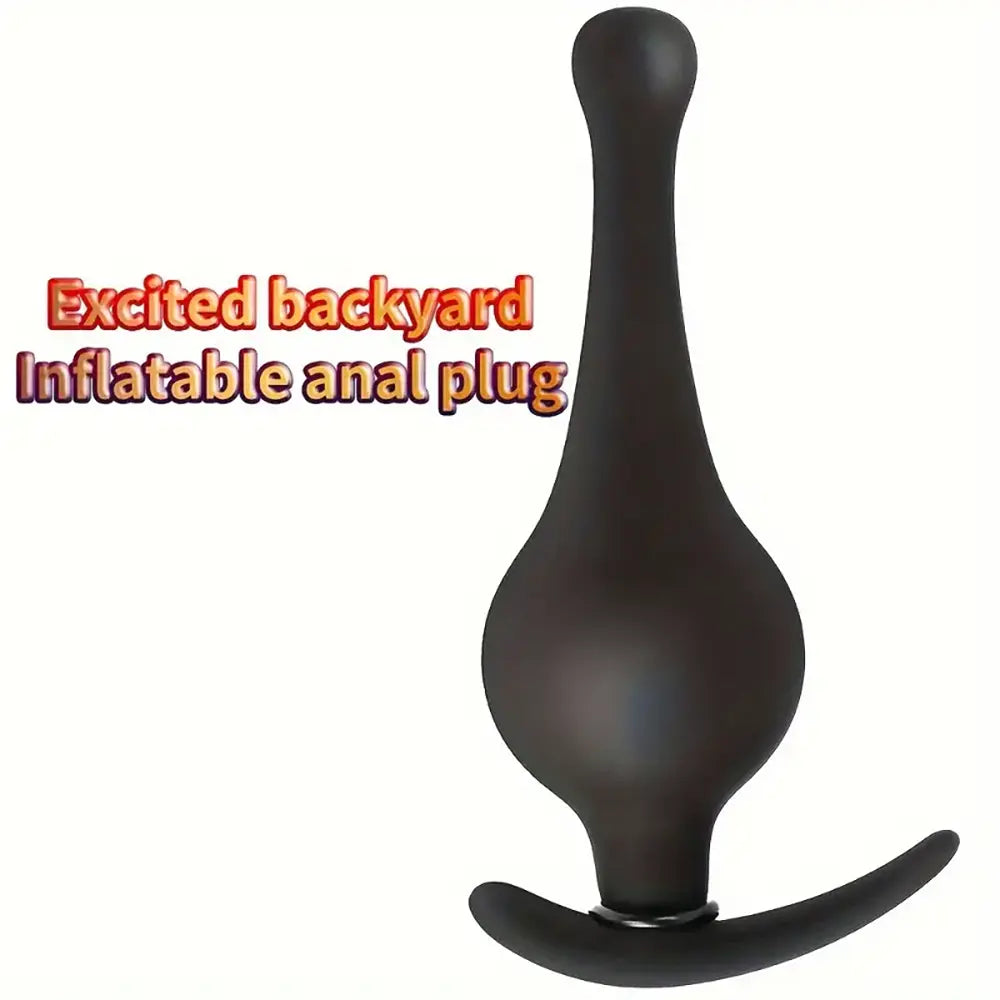 Silicone Expand Inflatable Anal Plug Adjustable Anal Balloon Pump