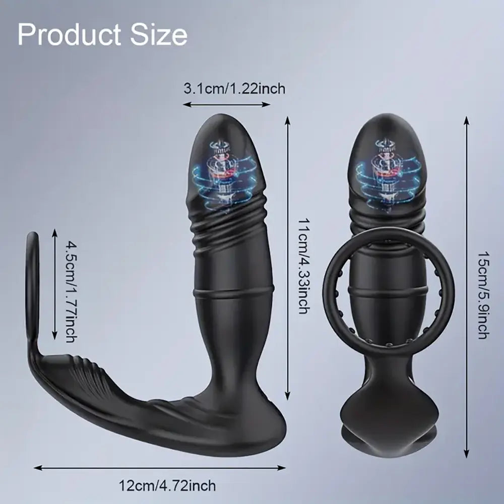 Electric Retractable Anal Plug With App Remote Control Prostate Massager
