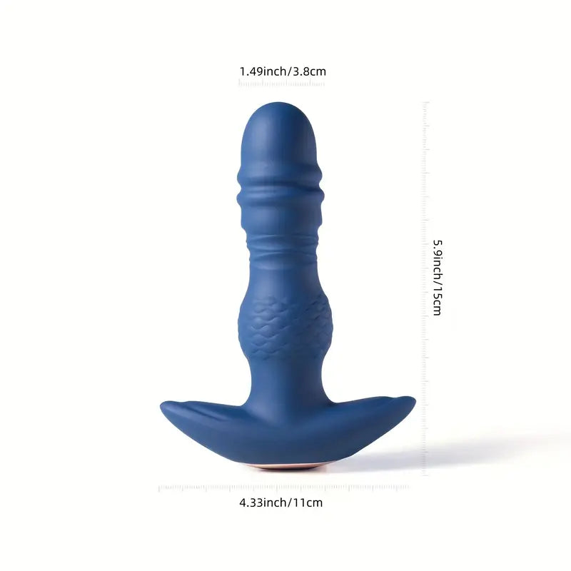 Thrusting Anal Plug With 7 Telscopic Vibrating Modes Prostate Massager