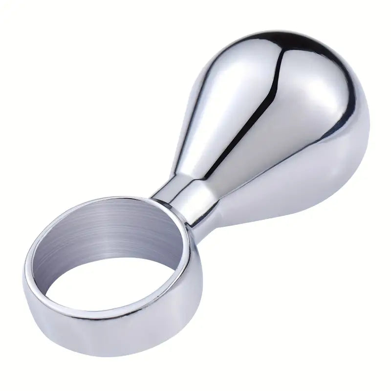 Premium Metal Anal Plug G-Spot Massager Dilator With Textured Pull Ring