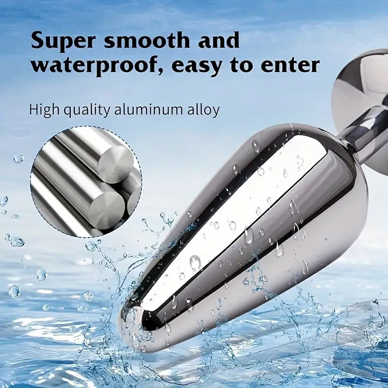 Gem Base Metal Anal Plug Ass G-Spot Masturbation Tool Sex Massager