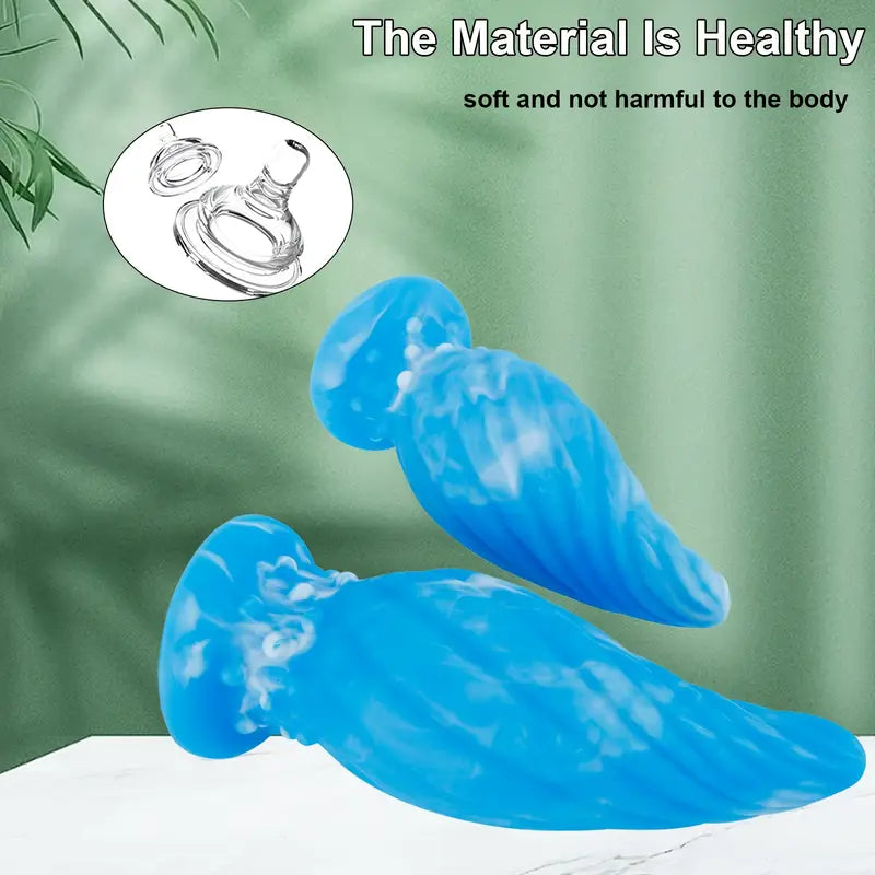 Liquid Silicone Anal Plug With Textured Stimulation Bumps For Secure Grip