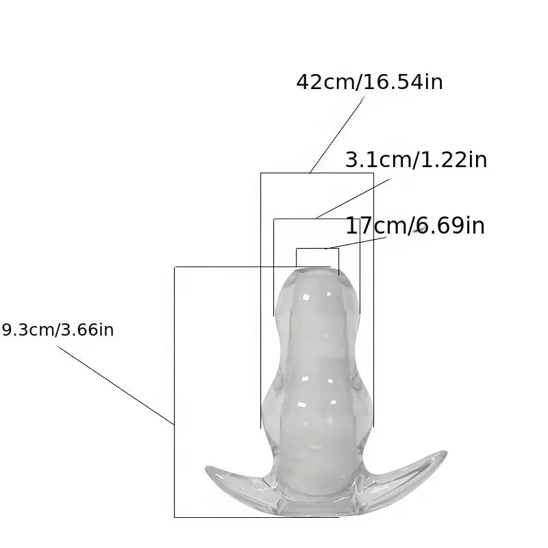TPE Butt Plug Hollow Anal Dilators With Anchor Base Enema Toys
