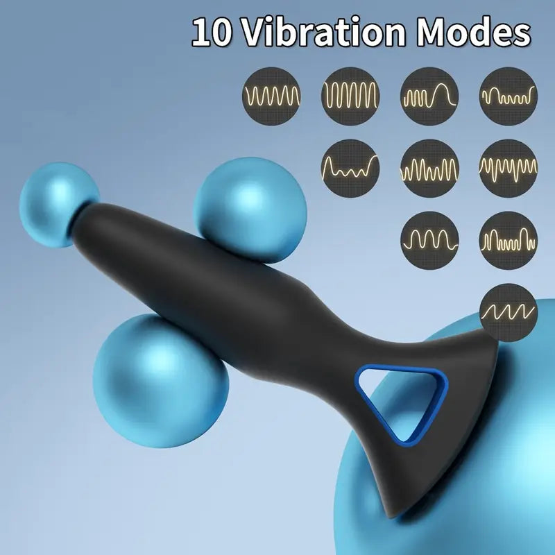 Silicone Anal Vibrator Compact Prostate Massager With 10 Vibration Modes
