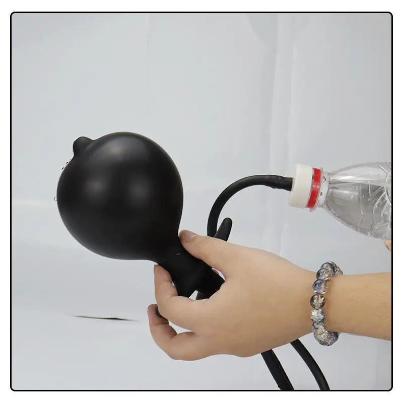 Silicone Inflatable Anal Plug Anal Enema Cleaner Anal Dilator Sex Toy