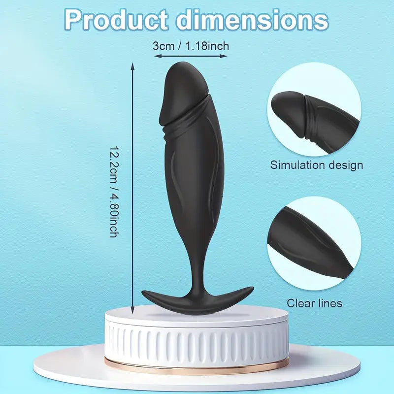 Vibrating Butt Plug Flexible Silicone 10 Vibration Modes Bullet Vibrator