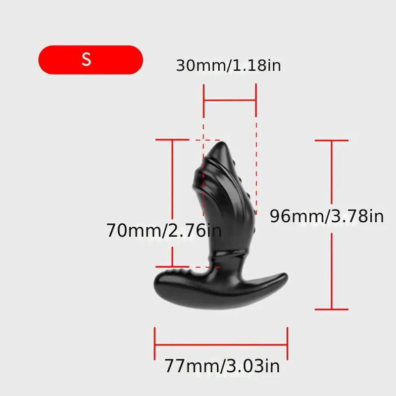 Mute Male Anal Prostate Massager Shark Anal Plug Sex Pleasure Device