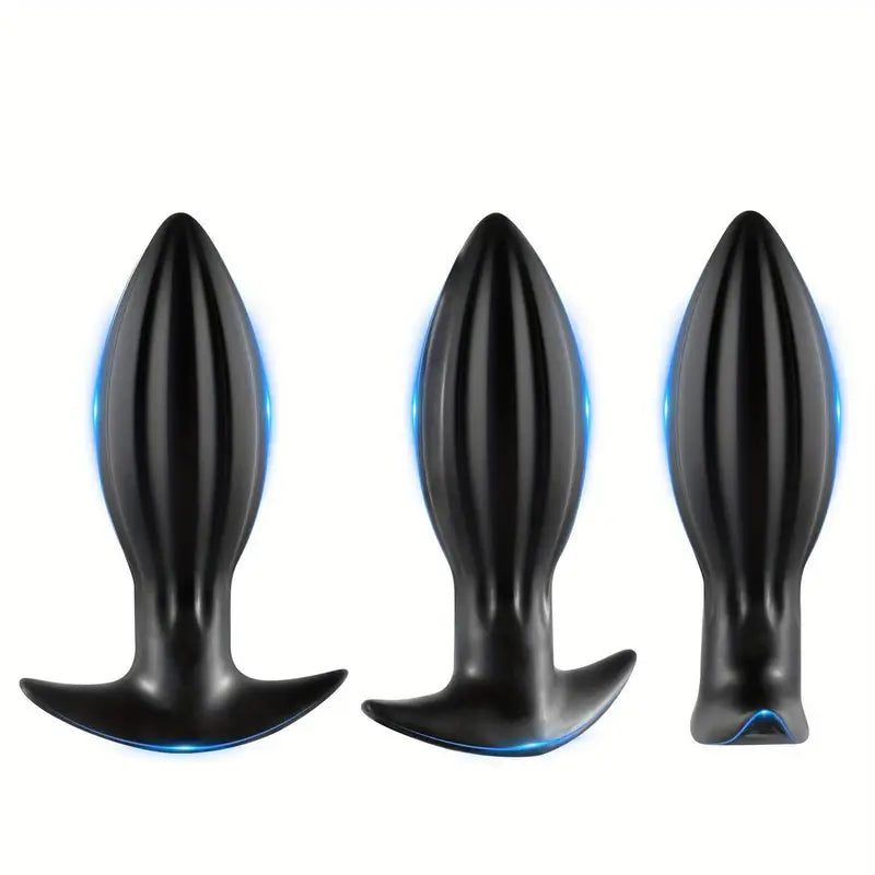 Sleek Black 4.7-Inch Soft Silicone Anal Plug Sex Toy For Men Women Couples