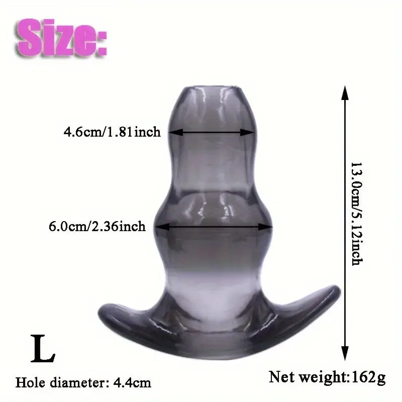 Silicone Hollow Anal Plug Prostate Massager Soft Speculum Anal Dilator
