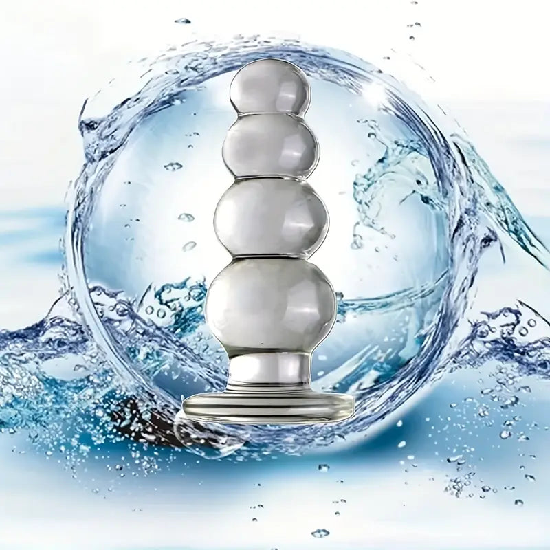 Glass Dildo Butt Plug Crystal Glass Anal Plug Transparent Anal Beads Glass Dildo Butt Plug Crystal Glass Anal Plug Transparent Anal Beads