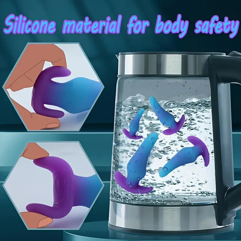 Cute Fantasy Silicone Butt Plug Multi-Size Silicone Butt Plug Training Set